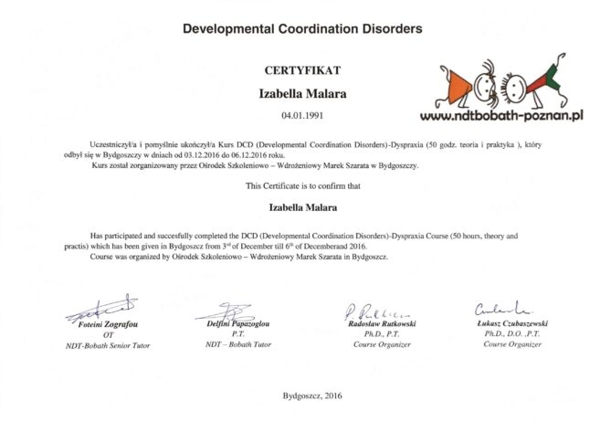 Developmental Coordination Disorders - Dyspraxia Course